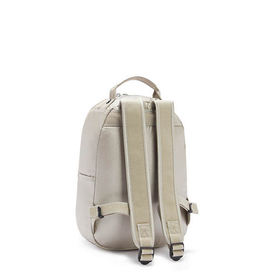 Kipling Seoul Small Metallic Tablet Rygsække Beige | DK 1610MQ